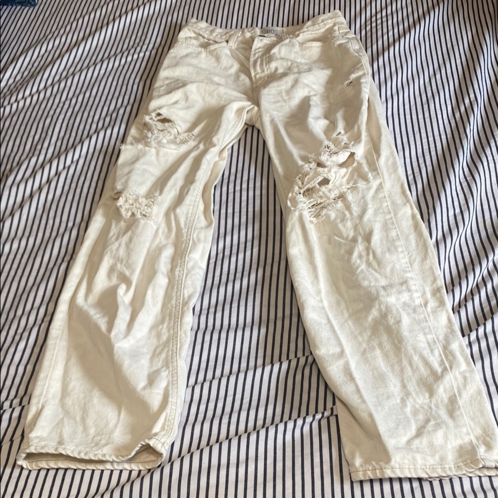 Urban Outfitters Cream High Rise Women Jeans